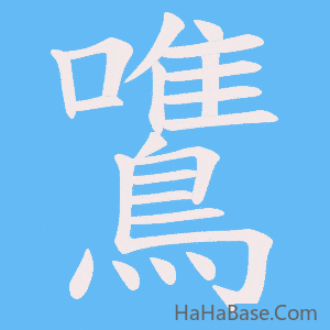 《鷕》的筆順動畫寫字動畫演示