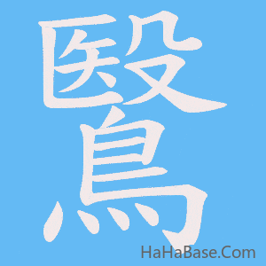 《鷖》的筆順動畫寫字動畫演示