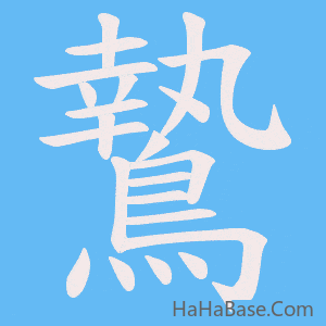 《鷙》的筆順動畫寫字動畫演示