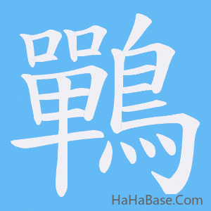 《鷤》的筆順動畫寫字動畫演示