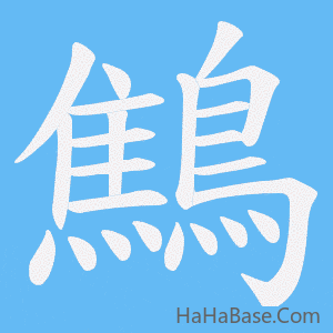 《鷦》的筆順動畫寫字動畫演示
