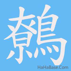 《鷯》的筆順動畫寫字動畫演示