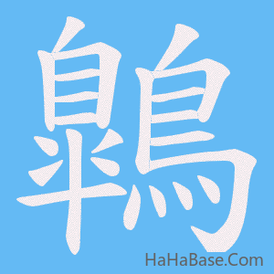 《鷱》的筆順動畫寫字動畫演示