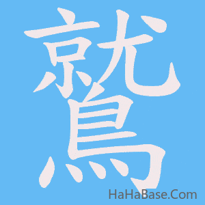《鷲》的筆順動畫寫字動畫演示