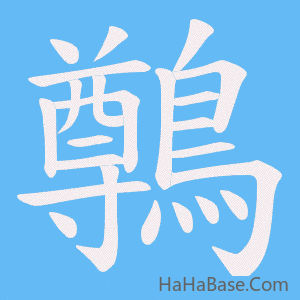 《鷷》的筆順動畫寫字動畫演示