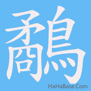 《鷸》的筆順動畫寫字動畫演示
