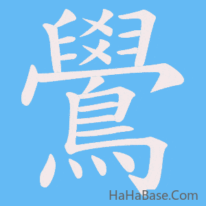 《鷽》的筆順動畫寫字動畫演示