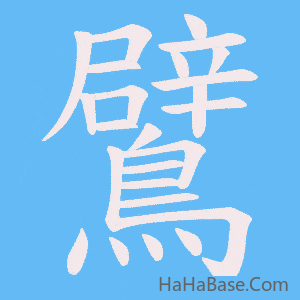 《鷿》的筆順動畫寫字動畫演示