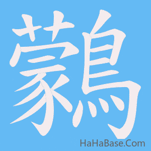 《鸏》的筆順動畫寫字動畫演示