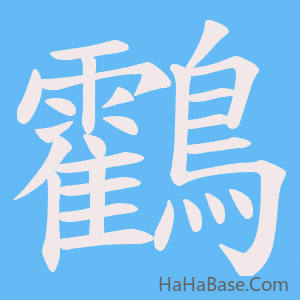 《鸖》的筆順動畫寫字動畫演示