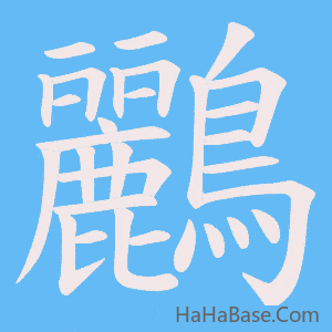 《鸝》的筆順動畫寫字動畫演示