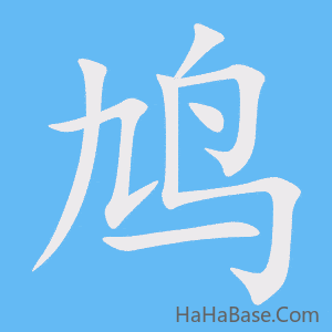 《鸠》的筆順動畫寫字動畫演示