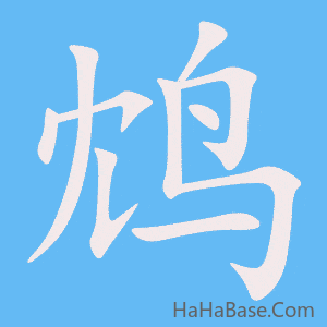 《鸩》的筆順動畫寫字動畫演示