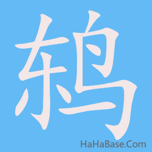 《鸫》的筆順動畫寫字動畫演示