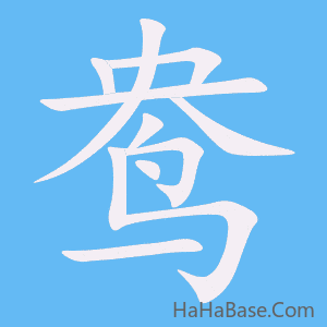 《鸯》的筆順動畫寫字動畫演示