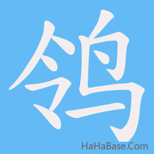 《鸰》的筆順動畫寫字動畫演示