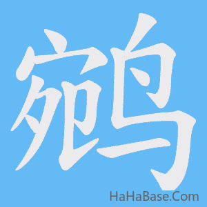 《鹓》的筆順動畫寫字動畫演示