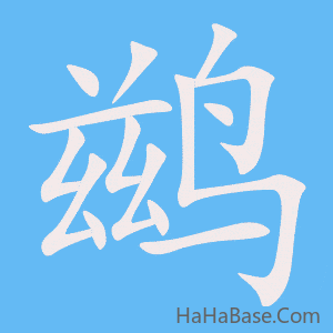 《鹚》的筆順動畫寫字動畫演示