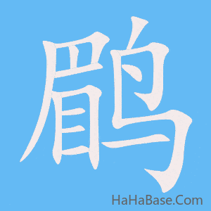 《鹛》的筆順動畫寫字動畫演示