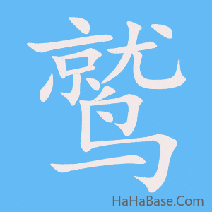 《鹫》的筆順動畫寫字動畫演示