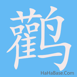 《鹳》的筆順動畫寫字動畫演示