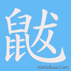 《鼥》的筆順動畫寫字動畫演示