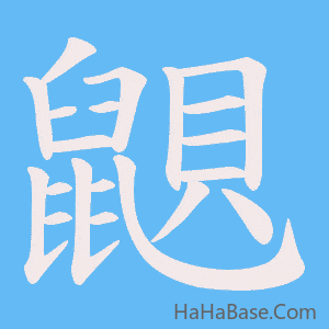 《鼰》的筆順動畫寫字動畫演示
