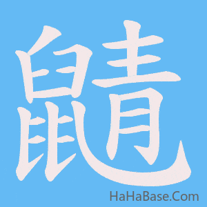 《鼱》的筆順動畫寫字動畫演示