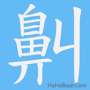 《鼼》的筆順動畫寫字動畫演示